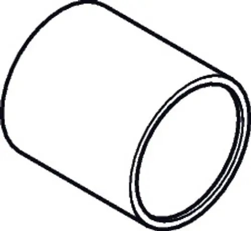 Zylindrische Hülse mit gerader Form und Öffnung an beiden Enden, hergestellt von Hansgrohe, zur Verwendung in Sanitärinstallationen.